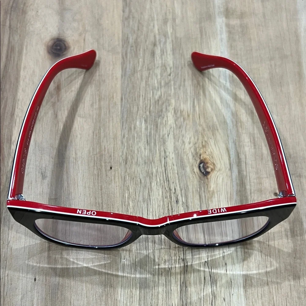 caddis reading - Black and Red Cat-Eye Reading Glasses - The Miklos 1.50